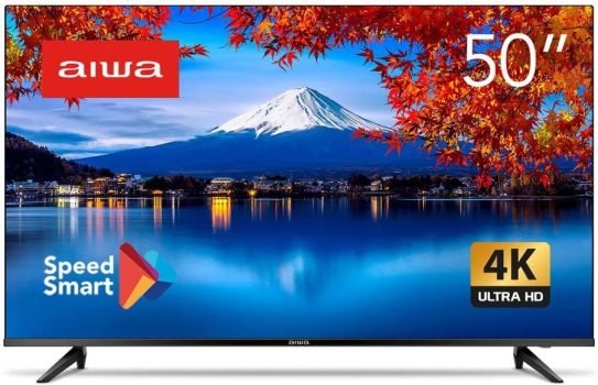 SmartTV Aiwa 50” 4K, Borda Ultrafina, HDR10, Dolby Áudio - AWS-TV-50-BL-01 TV 50" SMART - BORDA INFINITA AWS-TV-50-BL-01 BIVOLT